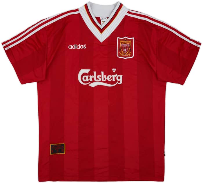 1995-96 Liverpool Home Shirt Rush #9 - 7/10 - (XXL)