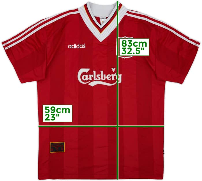 1995-96 Liverpool Home Shirt Rush #9 - 7/10 - (XXL)