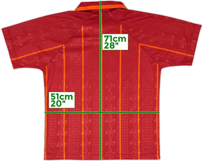 1996-97 Roma Home Shirt - 9/10 - (L)