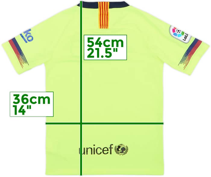 2018-19 Barcelona Away Shirt - 10/10 - (S.Boys)
