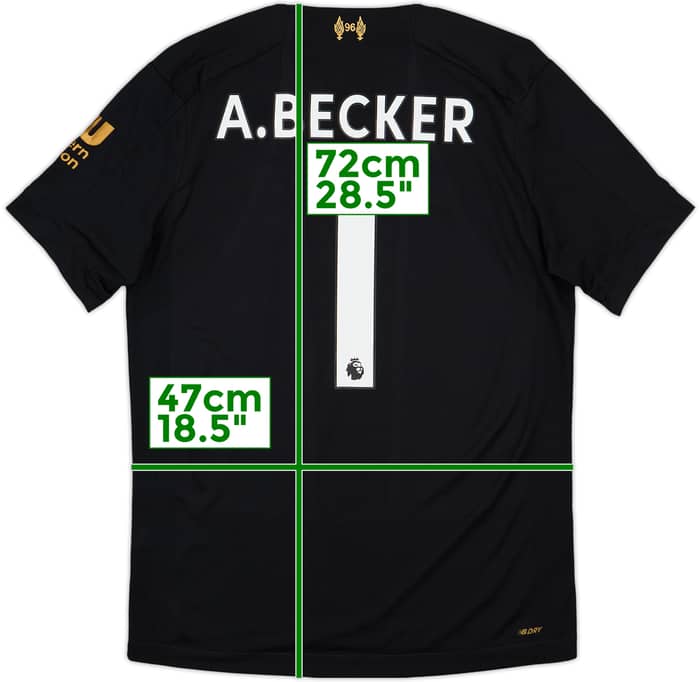 2019-20 Liverpool GK S/S Shirt A.Becker #1 - 6/10 - (S)