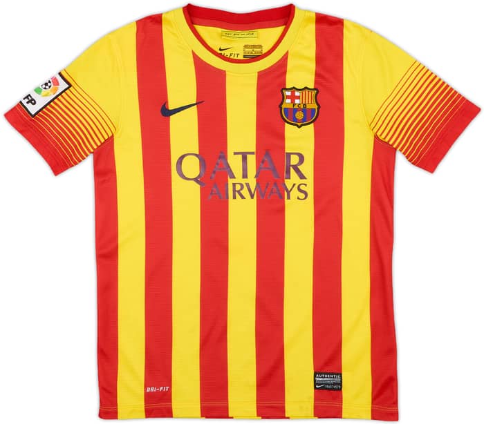 2013-15 Barcelona Away Shirt - 7/10 - (M.Boys)
