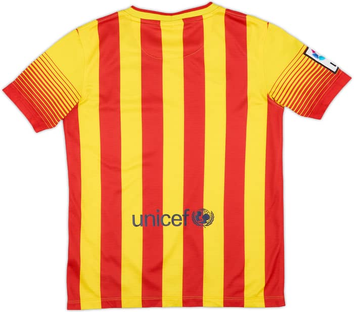 2013-15 Barcelona Away Shirt - 7/10 - (M.Boys)