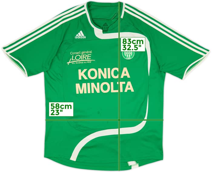 2007-08 Saint Etienne Home Shirt Perrin #24 - 6/10 - (XL)
