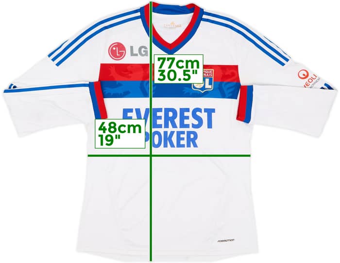 2011-12 Lyon Authentic Home L/S Shirt - 5/10 - (L)