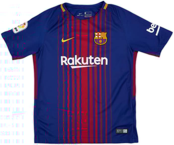 2017-18 Barcelona Home Shirt - 10/10 - (M.Boys)