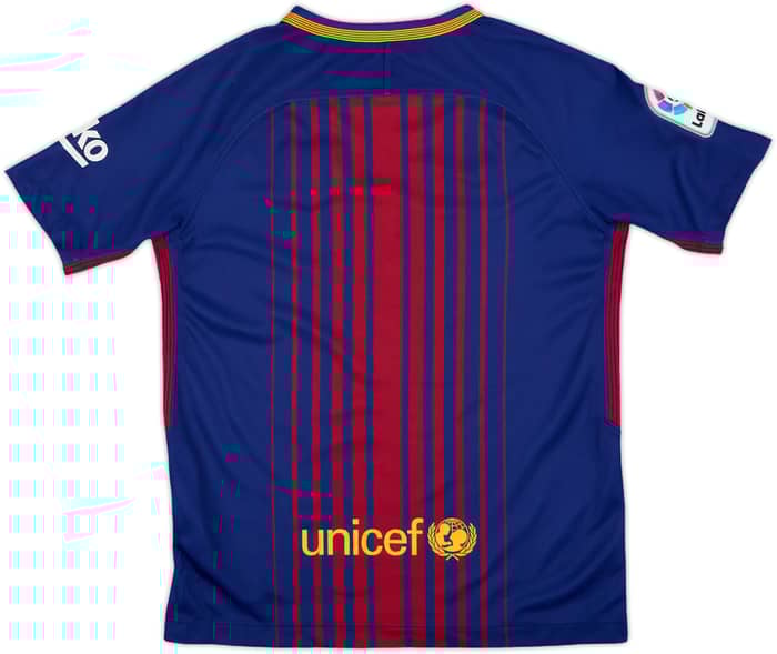 2017-18 Barcelona Home Shirt - 10/10 - (M.Boys)