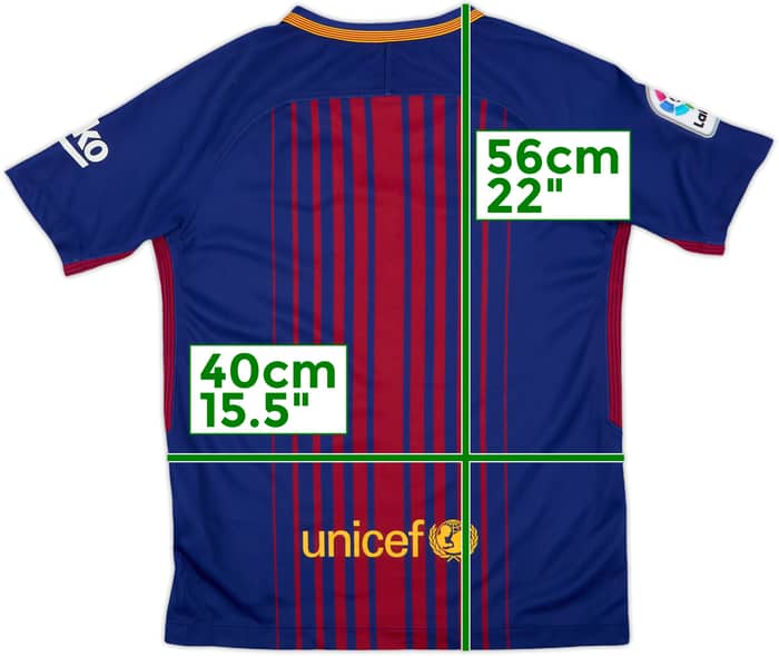2017-18 Barcelona Home Shirt - 10/10 - (M.Boys)
