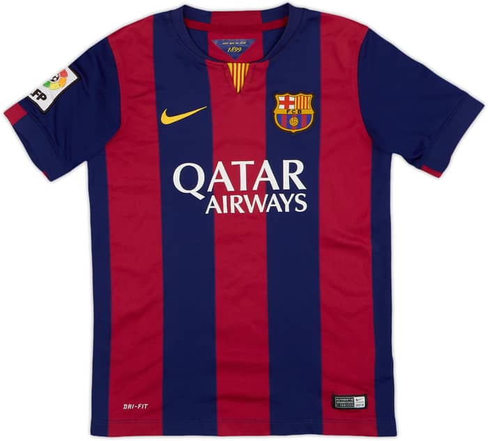 2014-15 Barcelona Home Shirt - 8/10 - (M.Boys)