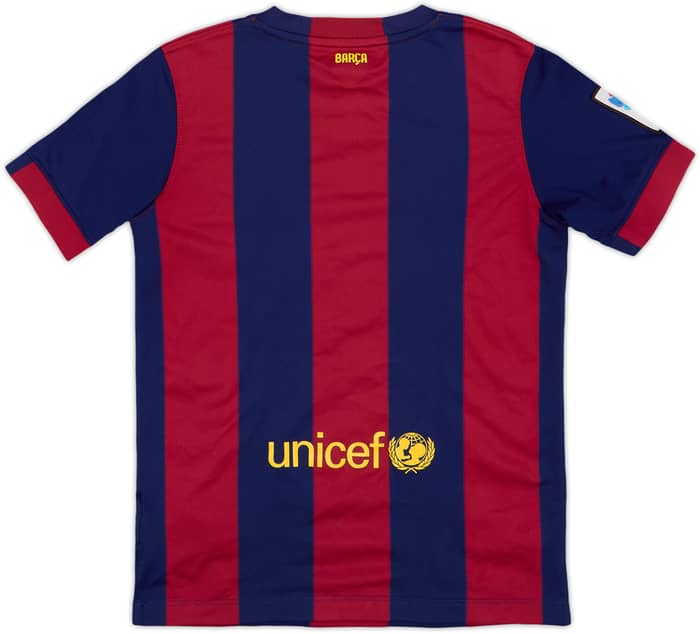 2014-15 Barcelona Home Shirt - 8/10 - (M.Boys)