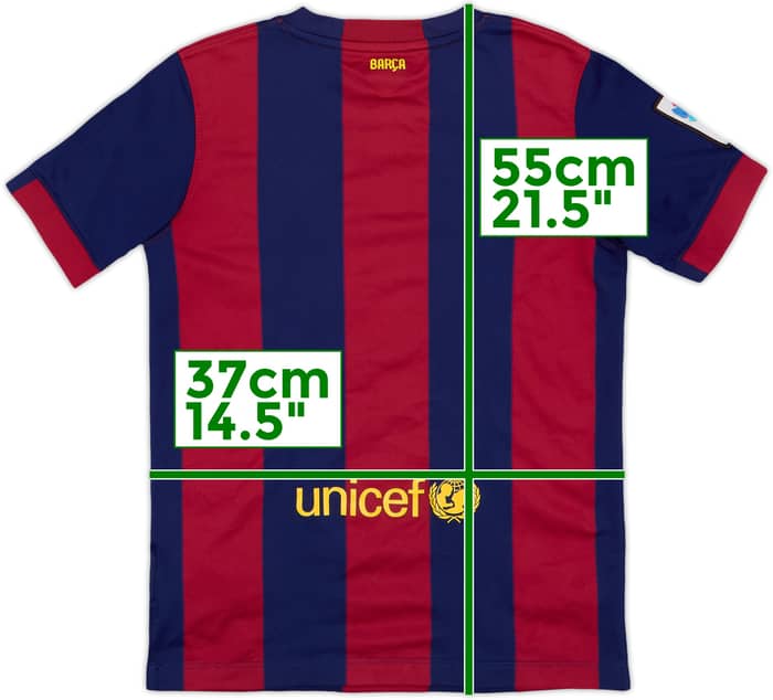 2014-15 Barcelona Home Shirt - 8/10 - (M.Boys)