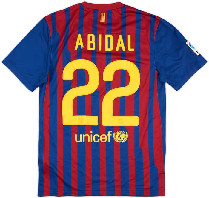 2011-12 Barcelona Home Shirt Abidal #22- 5/10 - (S)
