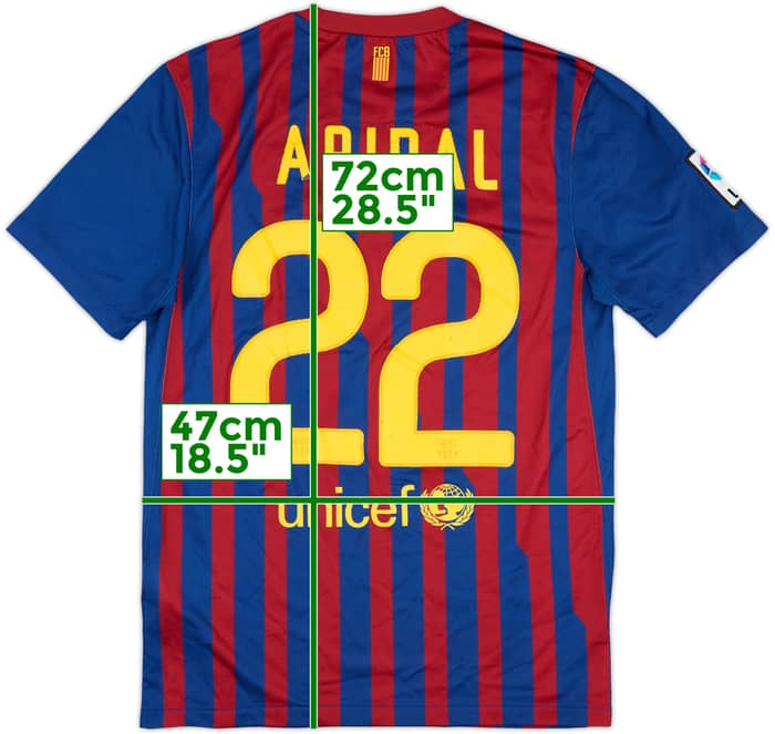 2011-12 Barcelona Home Shirt Abidal #22- 5/10 - (S)