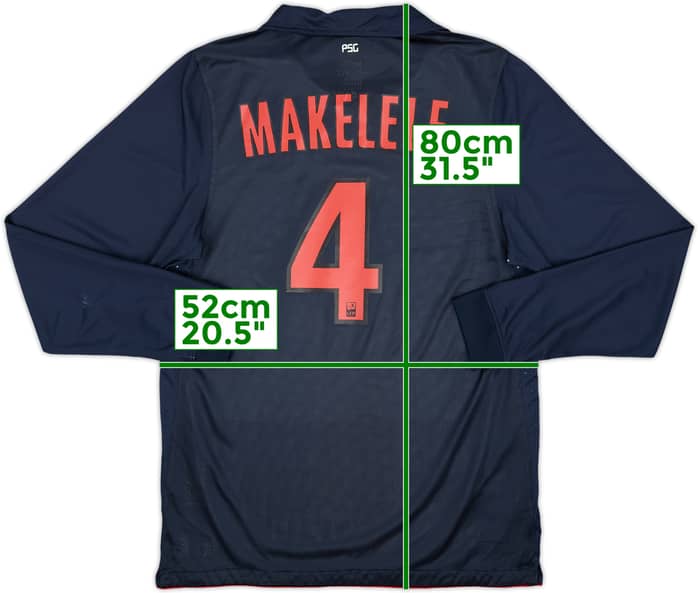 2010-11 Paris Saint-Germain Player Issue Away L/S Shirt Makelele #4 - 9/10 - (XL)