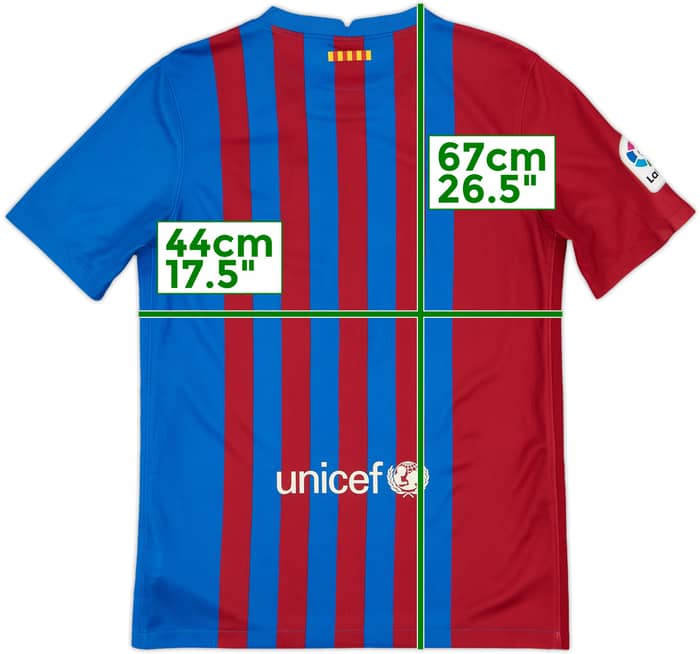 2021-22 Barcelona Home Shirt - 8/10 - (XL.Boys)