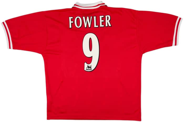 1996-98 Liverpool Home Shirt Fowler #9 - 8/10 - (XL)