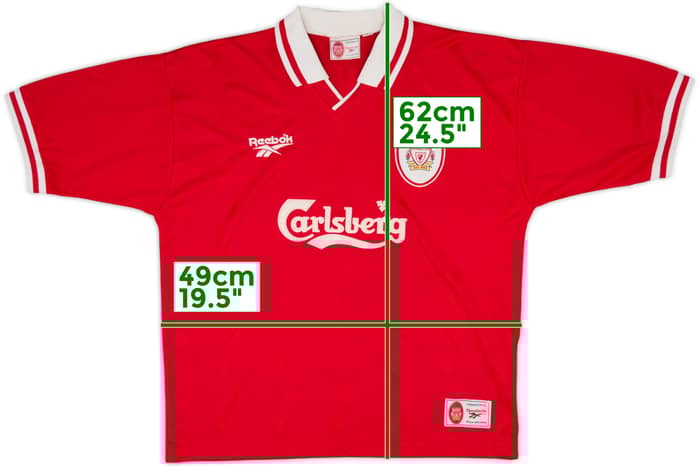 1996-98 Liverpool Home Shirt Fowler #9 - 8/10 - (XL)