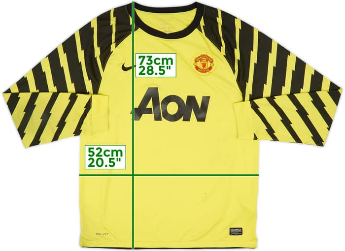 2010-11 Manchester United Yellow GK Shirt Van Der Sar #1 - 6/10 - (L)