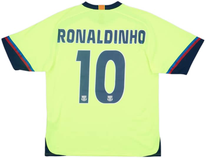 2005-06 Barcelona Basic Away Shirt Ronaldinho #10 - 7/10 - (M)