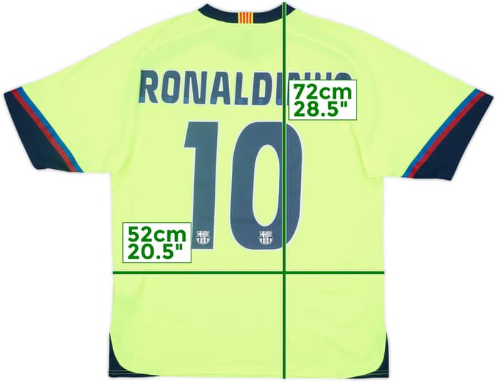 2005-06 Barcelona Basic Away Shirt Ronaldinho #10 - 7/10 - (M)