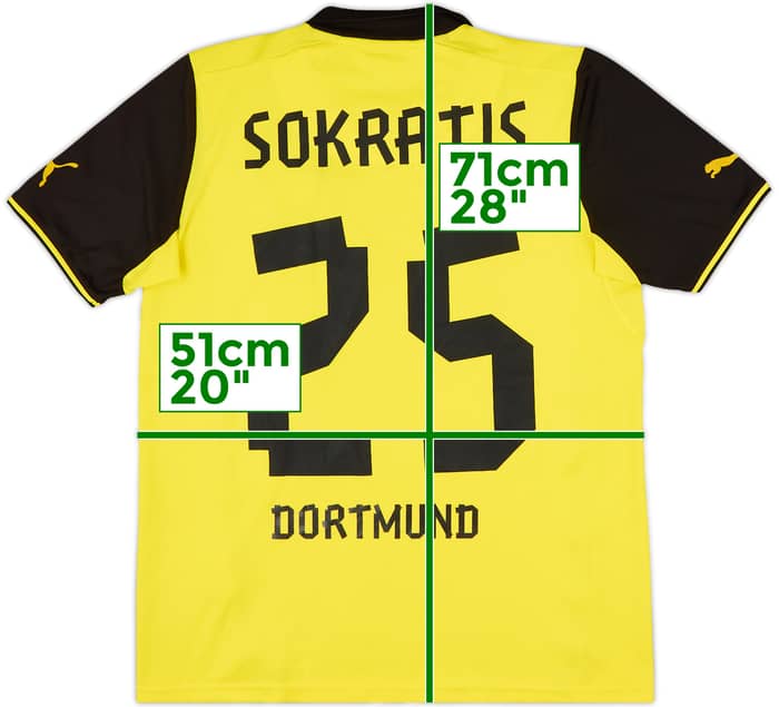 2013-14 Borussia Dortmund Home Shirt Sokratis #25 - 7/10 - (L)
