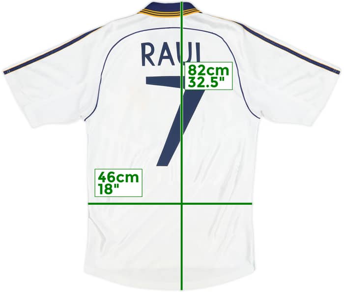 1998-00 Real Madrid Home Shirt Raul #7 - 7/10 - (S)