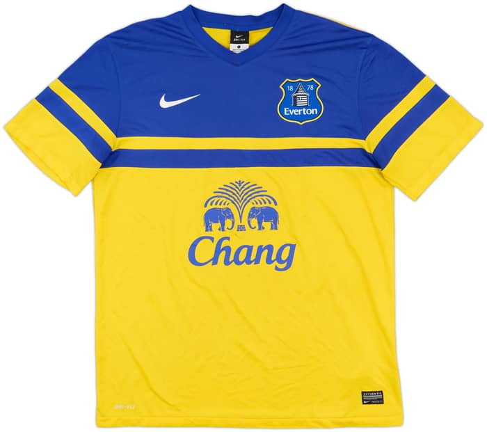 2013-14 Everton Away Shirt Baines #3 - 7/10 - (L)