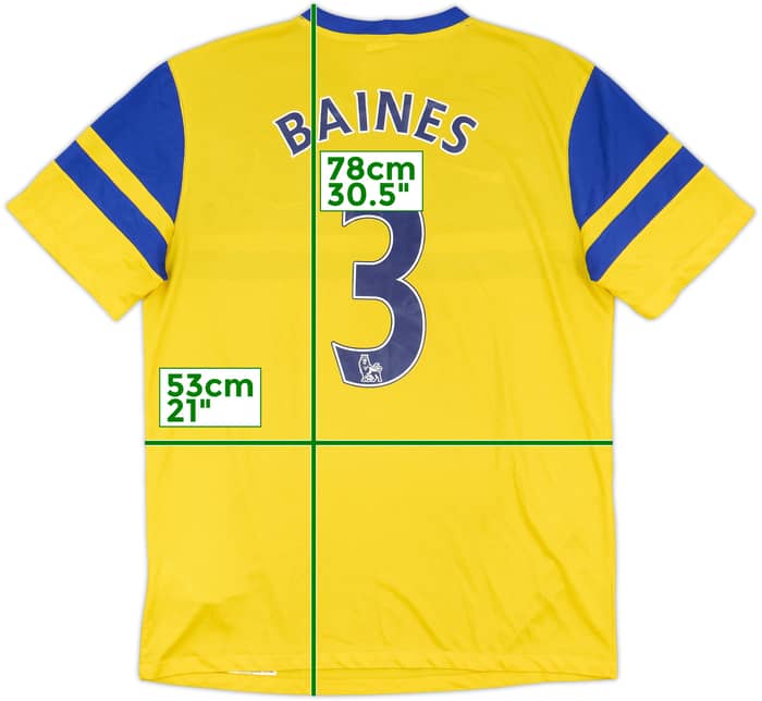2013-14 Everton Away Shirt Baines #3 - 7/10 - (L)