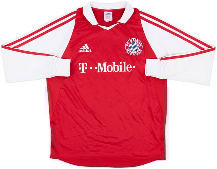 2003-04 Bayern Munich Home L/S Shirt - 8/10 - (XL.Boys)