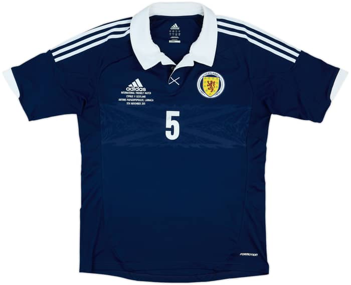 2011 Scotland Match Issue Home Shirt G.Caldwell #5