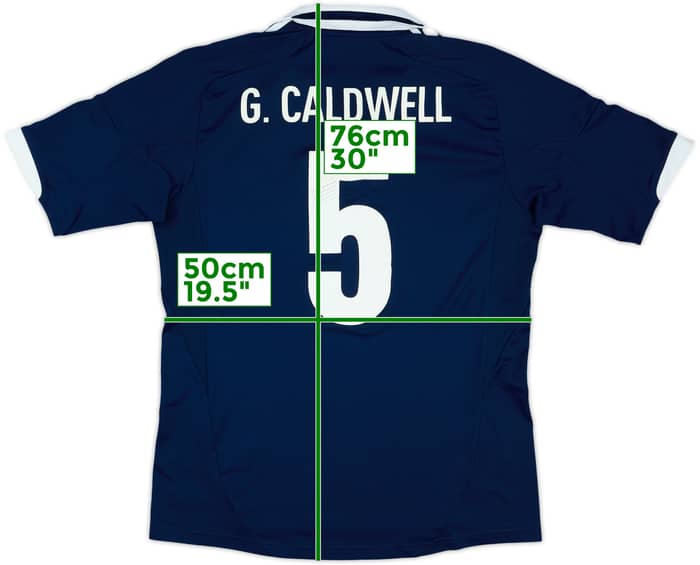 2011 Scotland Match Issue Home Shirt G.Caldwell #5