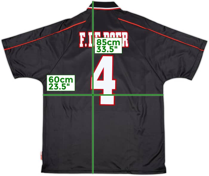 1998-99 Ajax Away Shirt F.De Boer #4 - 8/10 - (XL)