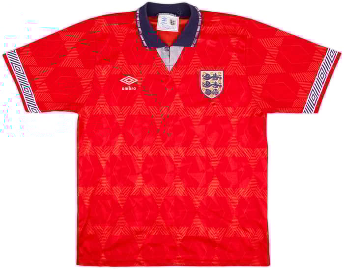 1990-93 England Away Shirt - 8/10 - (L)
