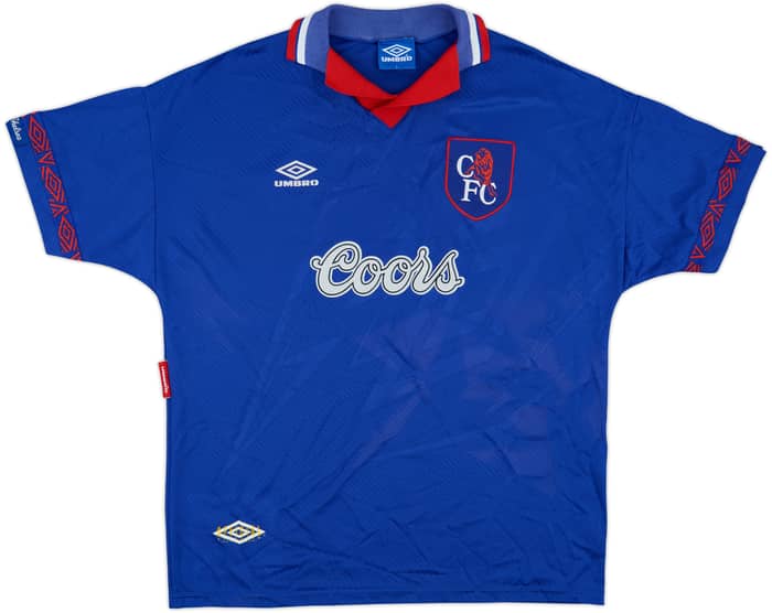 1994-95 Chelsea Home Shirt Hoddle #20 - 8/10 - (L)