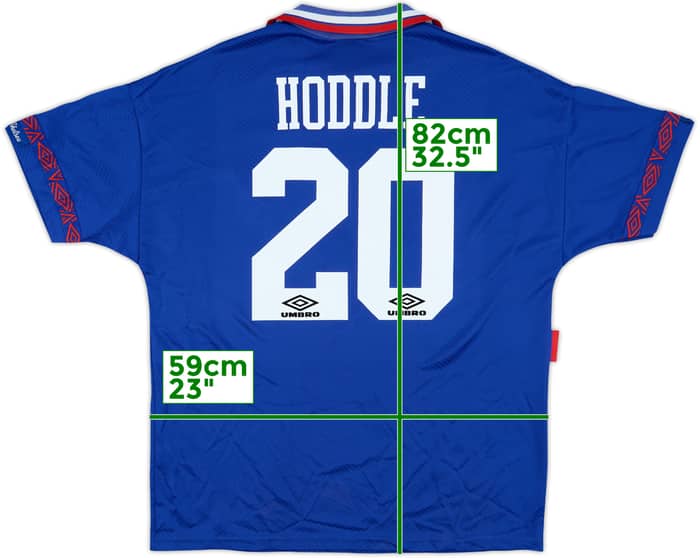 1994-95 Chelsea Home Shirt Hoddle #20 - 8/10 - (L)