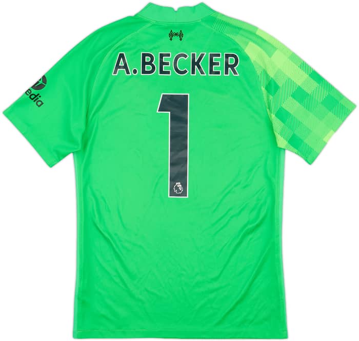 2021-22 Liverpool GK S/S Shirt A.Becker #1 - 8/10 - (S)