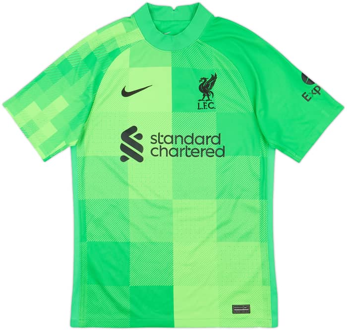 2021-22 Liverpool GK S/S Shirt A.Becker #1 - 8/10 - (S)