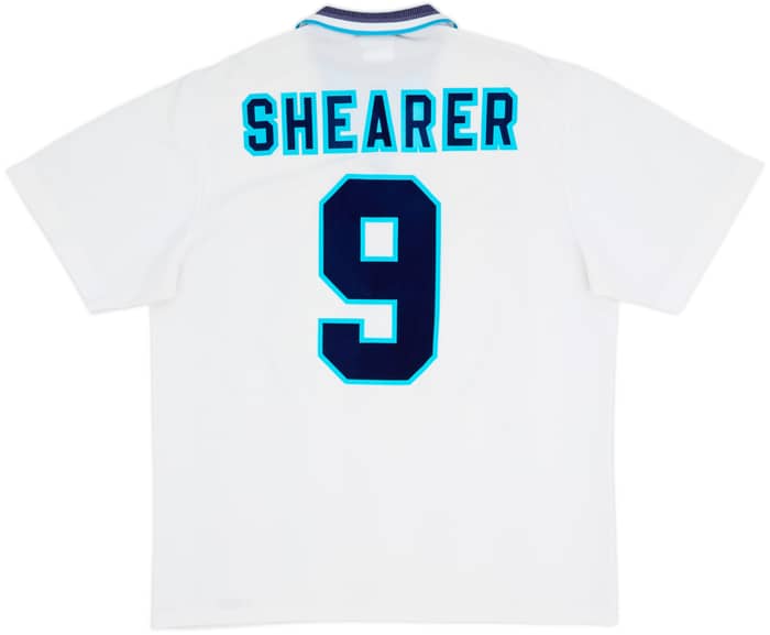 1995-97 England Home Shirt Shearer #9 - 8/10 - (XL)