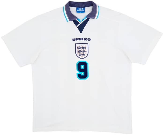 1995-97 England Home Shirt Shearer #9 - 8/10 - (XL)