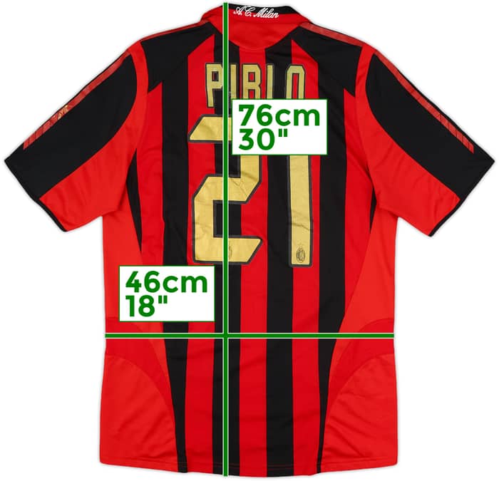 2005-06 AC Milan Home Shirt Pirlo #21 - 6/10 - (S)