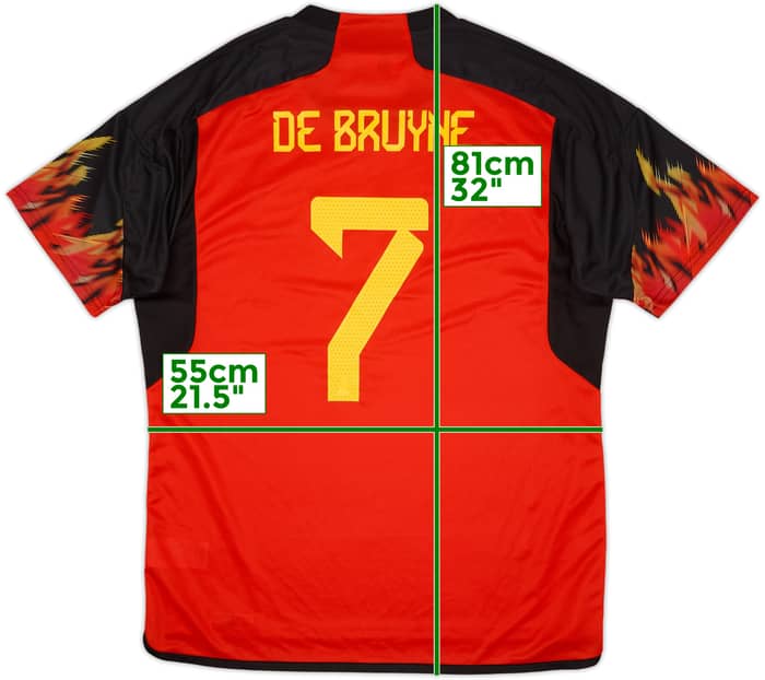 2022-23 Belgium Home Shirt De Bruyne #7 (XL)