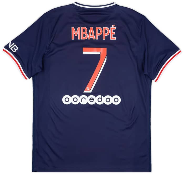 2020-21 Paris Saint-Germain Home Shirt Mbappe #7 - 8/10 - (L)