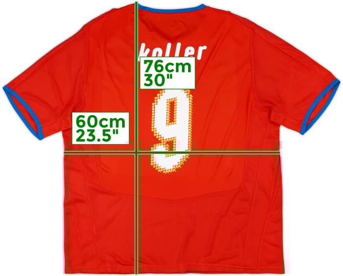 2008-09 Czech Republic Player Issue Home Shirt Koller #9 - 8/10 - (XL)
