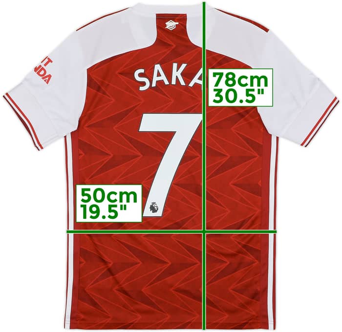 2020-21 Arsenal Home Shirt Saka #7 - 10/10 - (S)
