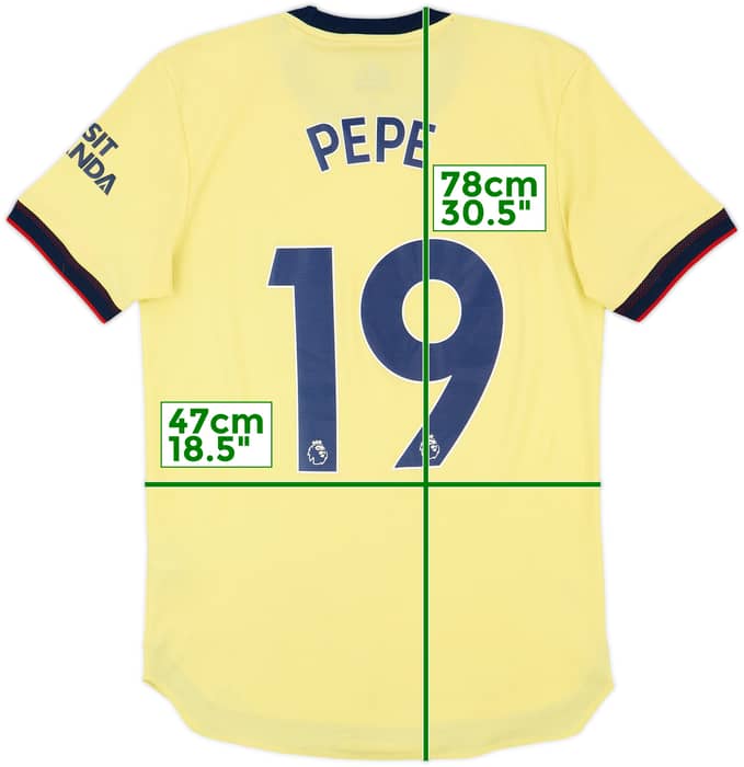 2021-22 Arsenal Authentic Away Shirt Pepe #19 - 6/10 - (S)