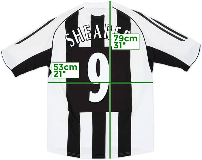 2005-07 Newcastle Home Shirt Shearer #9 - 8/10 - (M)
