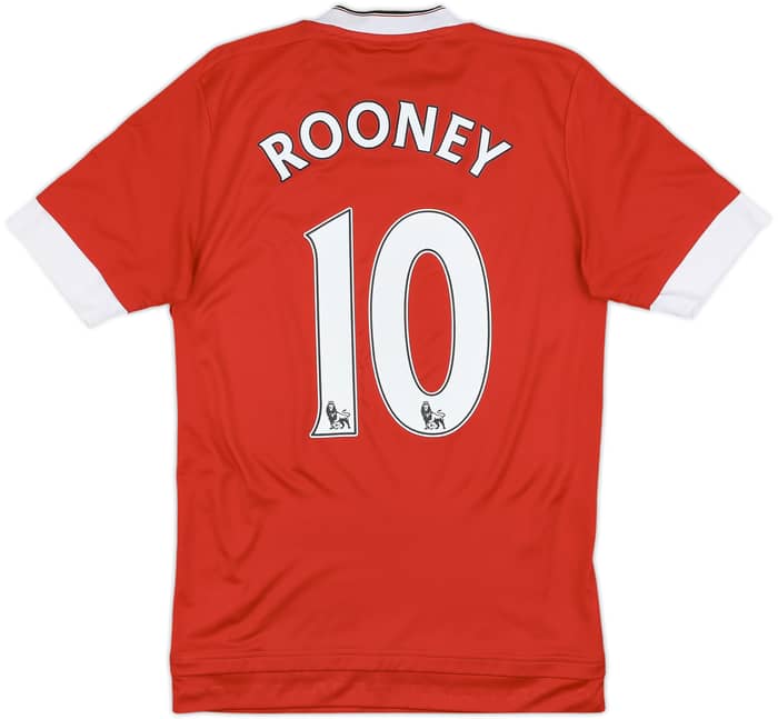 2015-16 Manchester United Home Shirt Rooney #10 - 7/10 - (XS)