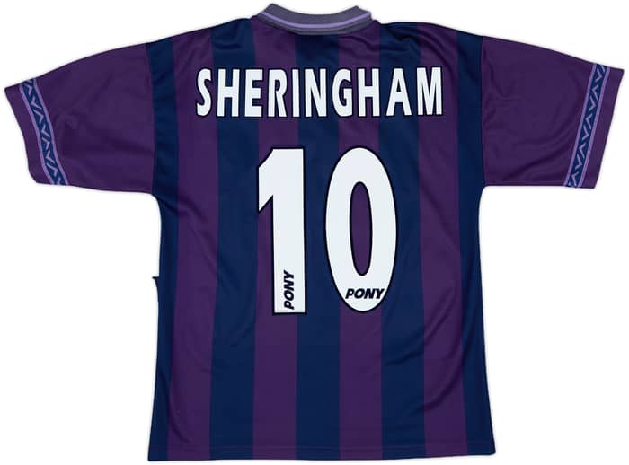 1995-97 Tottenham Away Shirt Sheringham #10 - 7/10 - (M)