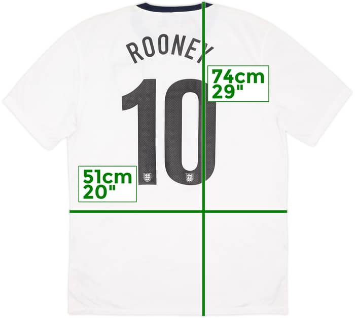 2013 England 150th Anniversary Home Shirt Rooney #10 (L)