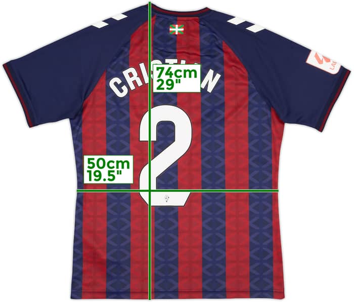2023-24 Eibar Home Shirt Cristian #2 - 9/10 - (M)